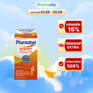 Viên uống Pharmaton bổ sung nhân sâm G115, vitamin tổng hợp và khoáng chất(Hộp 30 viên)