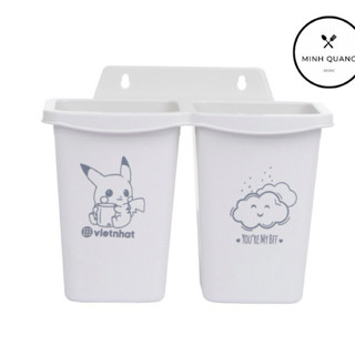  【PCST  Ống đựng đũa đơn đôi in hình Việt Nhật ống đựng đũa thìa Việt Nhật đựng bàn chải đánh răng treo tường KM247 