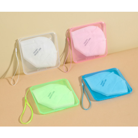 【LOẠI CÓ DÂY TREO】 Hộp Đựng Khẩu Trang TRONG SUỐT HÌNH THOI CÓ DÂY TREO- Chống Bụi Chống Ẩm Đa Năng Tiện Dụng 【tùy chọn】