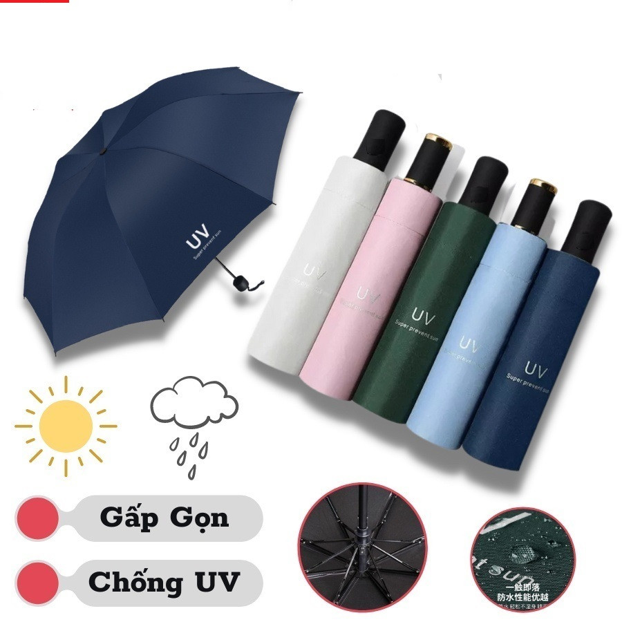 Ô / Dù Che Nắng, Mưa Chống Tia Cực Tím UV - Dù Che Mưa Chống Tia UV 【DÙ LOGO UV】