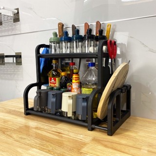 Kệ Đựng Gia Vị Đựng Đồ Dùng Nhà Bếp có khe để thớt 【 