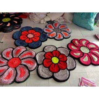 THẢM LAU CHÂN HANDMADE hình cánh hoa 【THẢM BÔNG HOA 