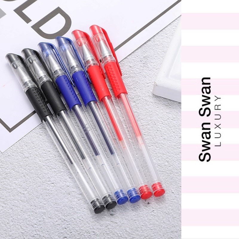 Bút Bi Gel Mực Xanh Đỏ Đen 【bút gel nước】