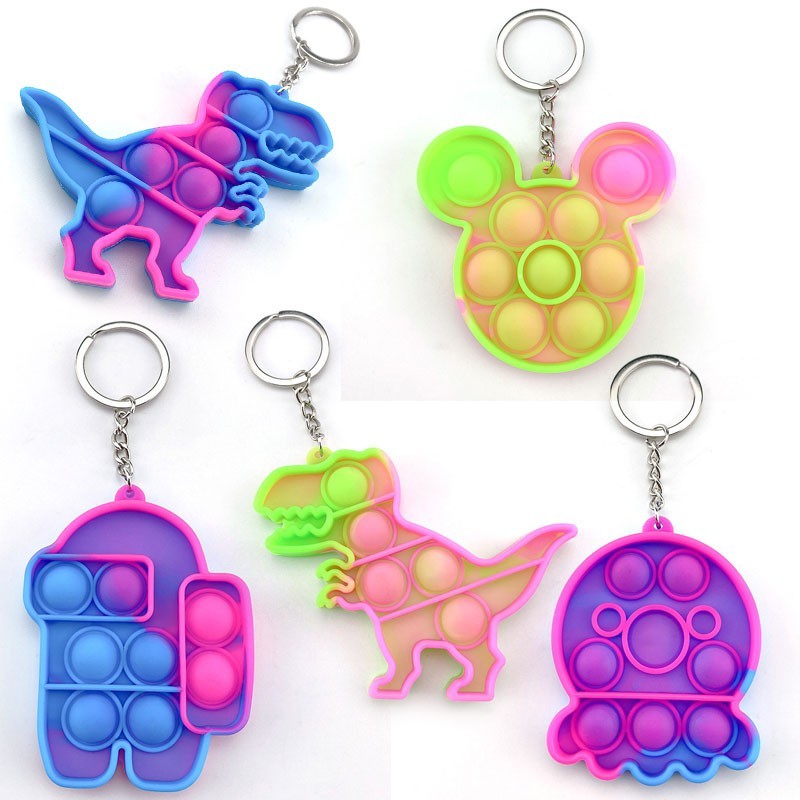 Móc khóa pop MINI-DẺO RẺ dễ thương (màu ngẫu nhiên)❖Móc khóa pop it DẺO RẺ❖