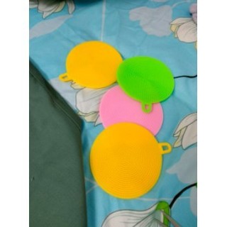 【COMBO 2/5/10 CÁI】 Miếng rửa chén silicon tiện dụng (MẪU TRÒN GAI NHIỀU MÀU) 【 T4 P20 A0 】