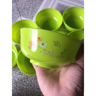 Bộ 10 Chén nhựa hoa văn