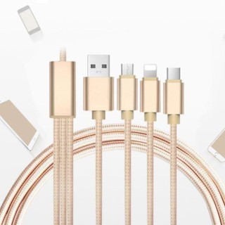 Cáp sạc dây dù đa năng 3 đầu-Type C-Micro USB