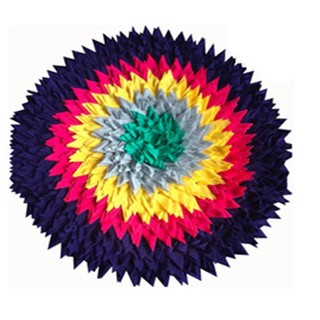 Thảm Thun Hình Tròn - Thảm Hoa Sen- Giao màu ngẫu nhiên.