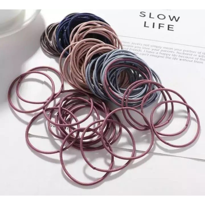 [kv2] Set 100 dây cột tóc túi zip cực xinh