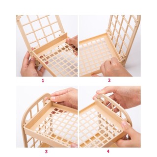 ( KỆ MINI 2 TẦNG 4 LƯỚI ) KỆ NHỰA MINI 2 TẦNG- lm2- ( KỆ 4 LƯỚI) -FHT-