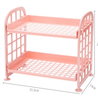 ( KỆ MINI 2 TẦNG 4 LƯỚI ) KỆ NHỰA MINI 2 TẦNG- lm2- ( KỆ 4 LƯỚI) -FHT-