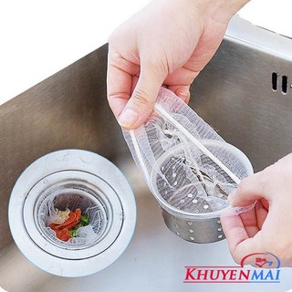 Túi 100 túi lưới lọc rác bồn rửa chén