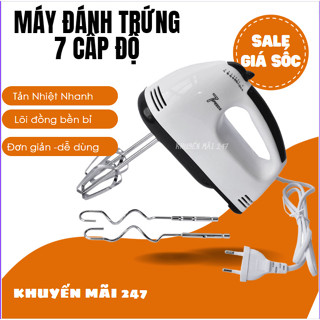 Máy Đánh Trứng 7 Cấp Độ-Máy đánh trứng cầm tay 7 Cấp Độ kèm 4 Que Trộn