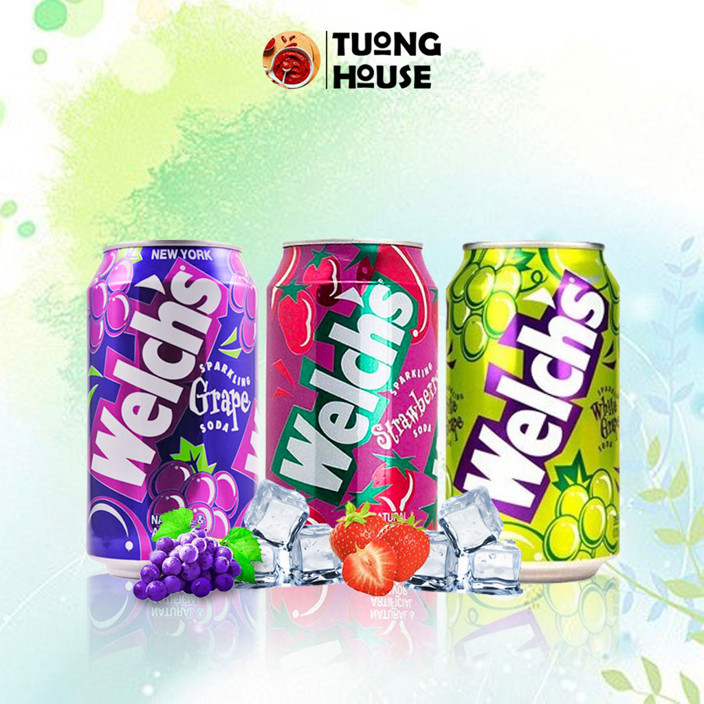 Nước Soda Welchs Hàn Quốc lon 355ml