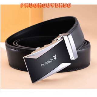 [Dây lưng] Thắt Lưng Da Nam Chính Hãng PLAYBOY Khóa Cài Da Xịn. Dây Nịt Nam Da Bò 100% Mạ Bạc Trẻ Trung Nam Tính GC305