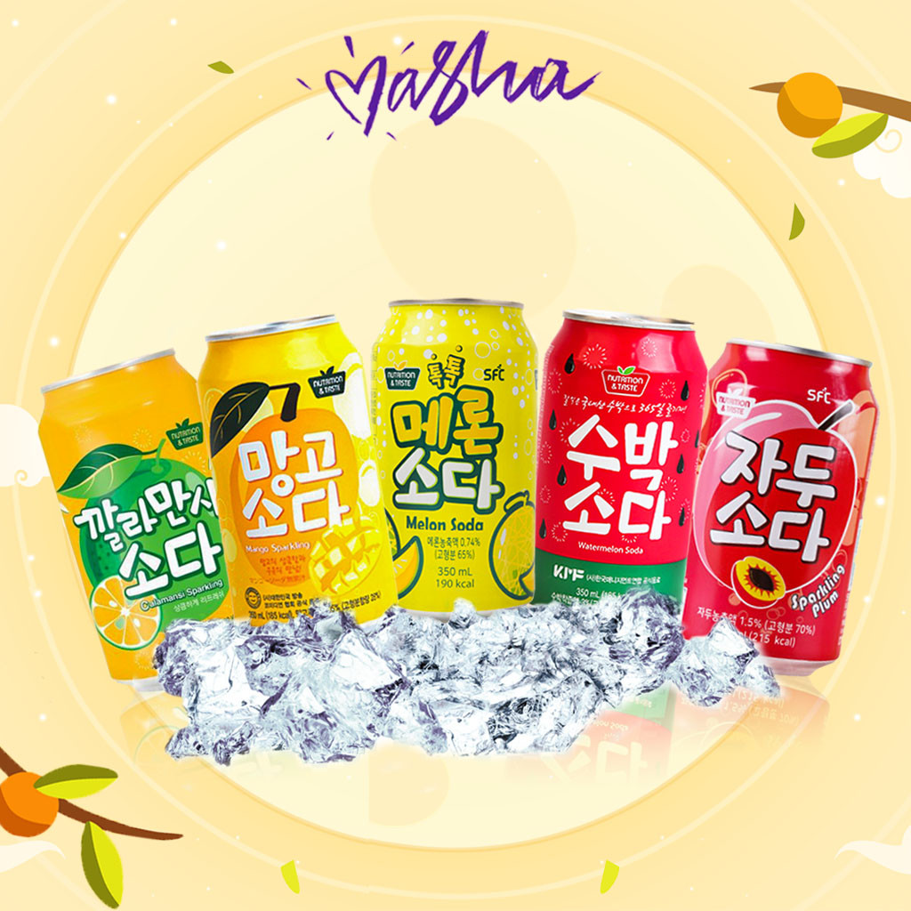 Nước Soda SFC Hàn Quốc lon 350ml 5 vị