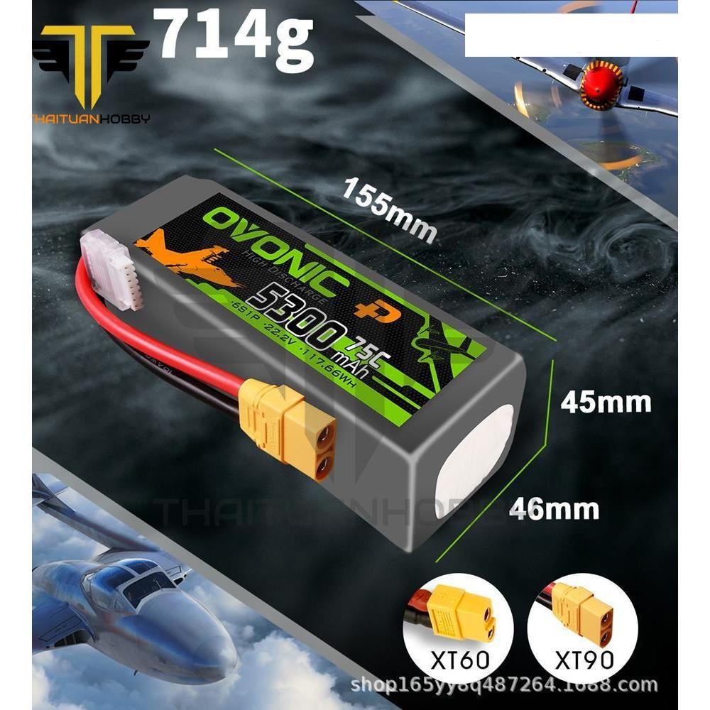Ovonic 5300mah 6s 75c Xt60