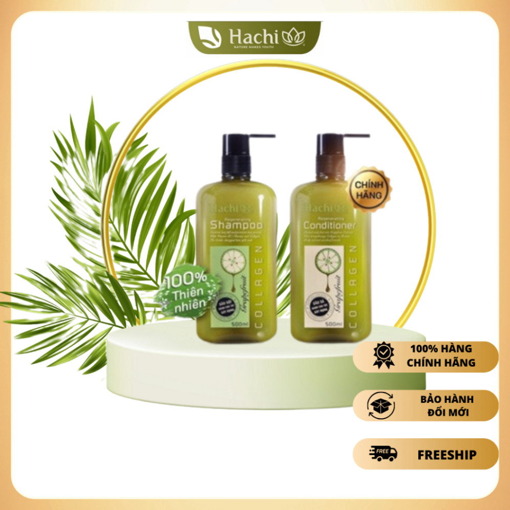 Dầu Gội, Xả chiết xuất  bưởi hỗ trợ tóc gãy rụng và mọc tóc Hachi Regenerating 350,500,800ml