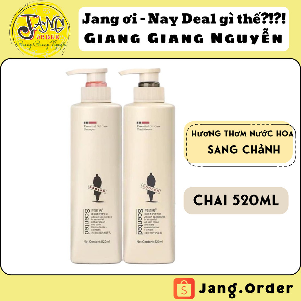 [Dòng Scented] Bộ dầu gội + Dầu xả Adolph