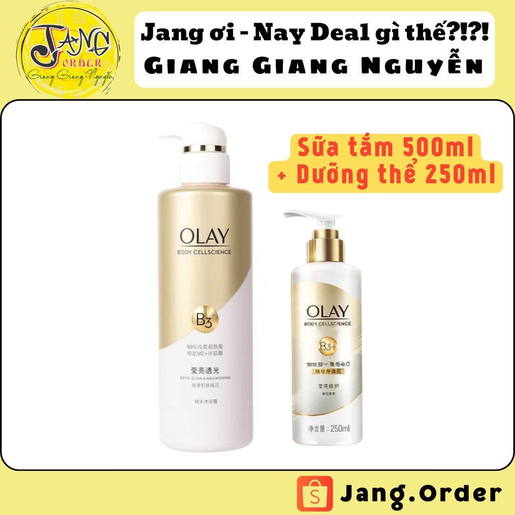 [Olay B3 VitC+E] Sữa dưỡng thể Sữa tắm Olay B3