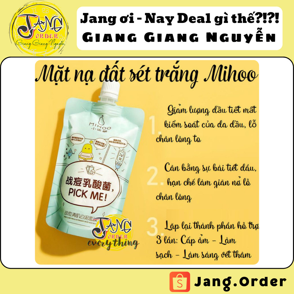 Mặt nạ đất set trắng Mihoo [TÚI 160G]