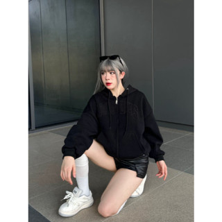 [Hoodie Zip] Áo Khoác Hoodie Zip Form Boxy Amadus Thêu Đắp Màu Nam Nữ Tay Phồng