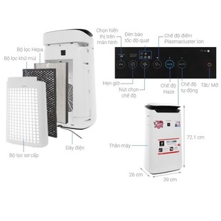 (NEW MỚI 100%) Máy lọc không khí Sharp FP-J60E-W 38W