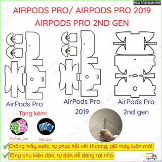 Dán PPF Airpods pro/Airpods pro 2019/Airpods pro gen 2 (2nd gen) (air pods pro 2 genration) full body toàn máy,chuẩn xịn