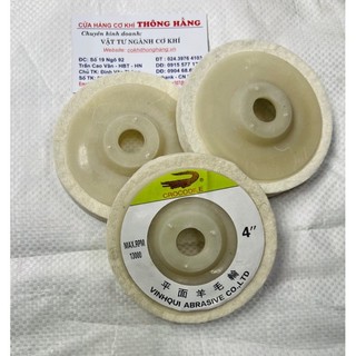(set 10 cái) Nỉ đánh bóng phi 100mm ( nỉ đỏ - xám - trắng)