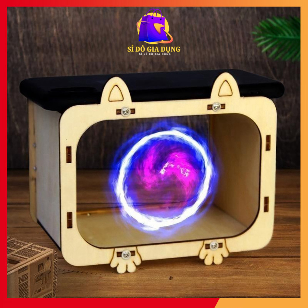 Hộp Gỗ 3D Hologram, Hộp Chiếu Phim 3D Cho Điện Thoại Thông Minh
