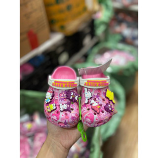 Dép crocs Kuromi cho bé màu hồng đậm, đế mềm, êm chân - Hàng chính hãng  - kikidoo