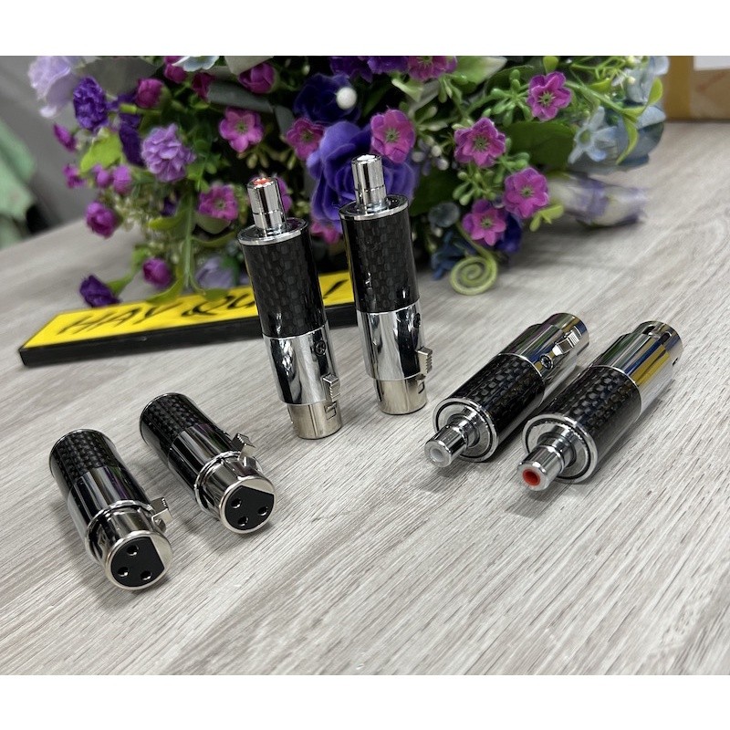 (Cặp 2 cái) Jack cắm chuyển đổi tín hiệu XLR & RCA, adaptor chuyển đổi XLR & RCA