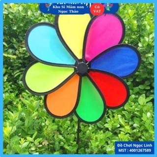 [Nhiều Size] Chong chóng vải 8 cánh cầu vồng - chong chóng trang trí xe trà sữa - xe cafe