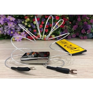 Dây Mass (Ground) thoát nhiễu cho mâm than LP, dây teflon đồng mạ bạc