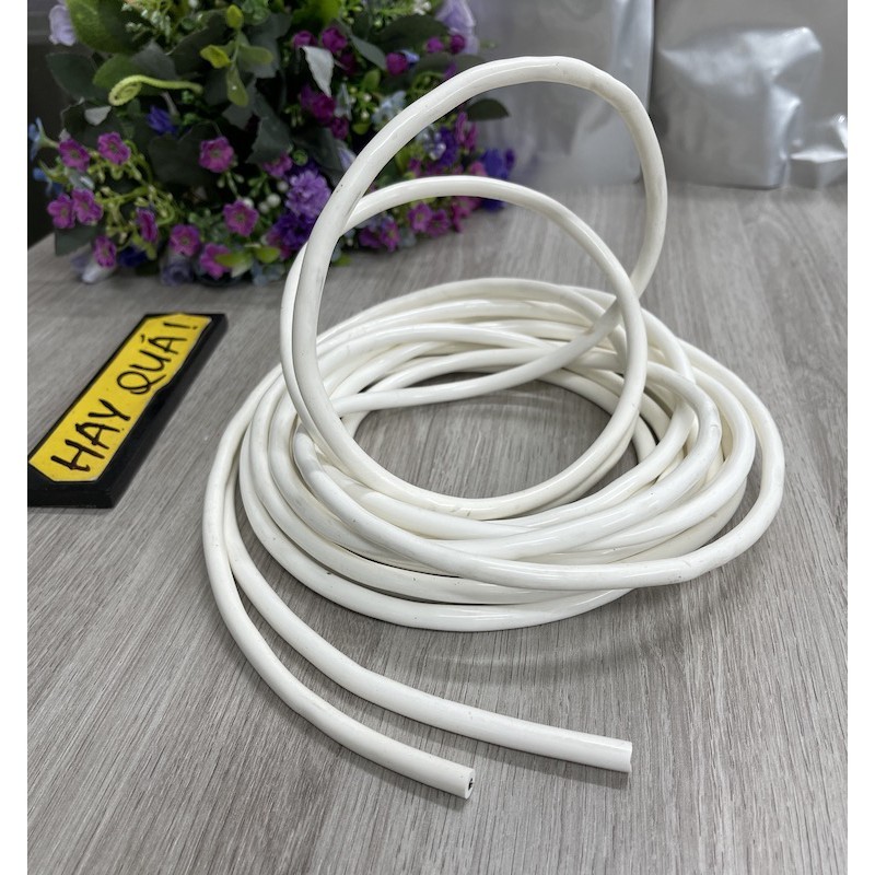 (Cắt mét, giá 1m, dài tối đa 6m/sợi) Dây Đồng mạ Bạc - vỏ cách điện SILICON