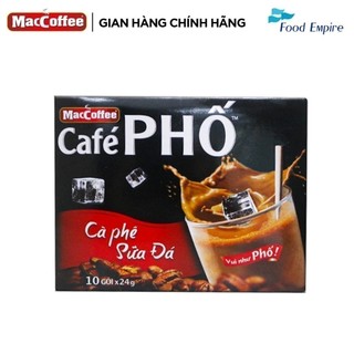Combo 4 hộp Cà phê phố Sữa Đá - Maccoffee (hộp 10 gói x 24g)