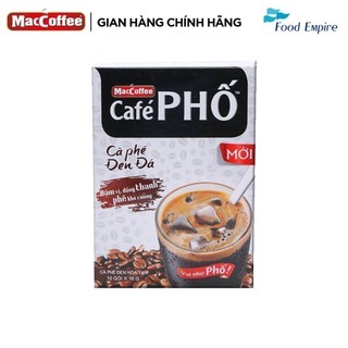 Combo 3 hộp Cà phê Phố Đen Đá - Maccoffee (hộp 10 gói x 16g)