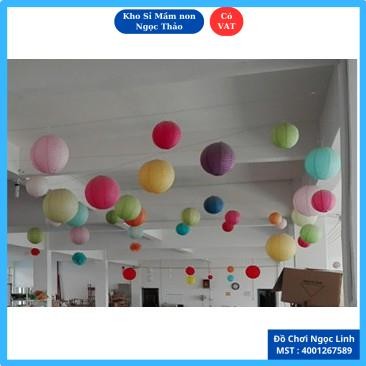 HCM - Lồng đèn giấy lụa tròn giá rẻ
