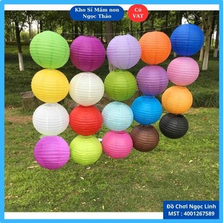 HCM - Lồng đèn giấy lụa tròn giá rẻ