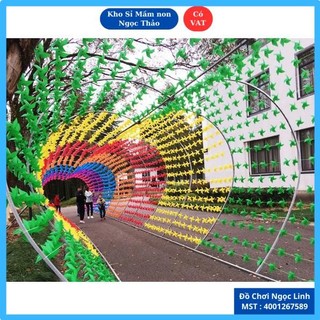 [HCM - SỈ] 100 chong chóng nhựa 7 màu 20cm treo dây trang trí trường học, mầm non, khu du lịch