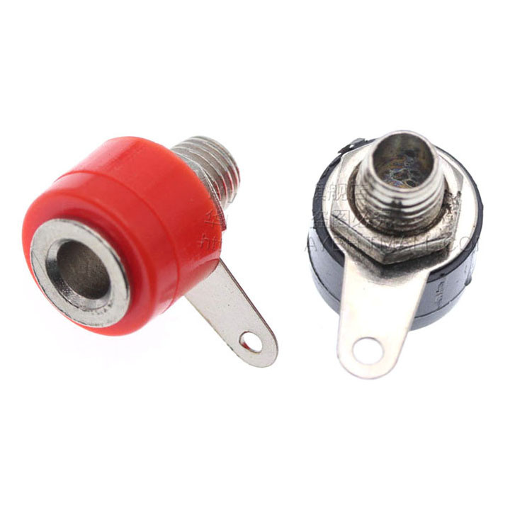 Jack bắp chuối cái 4mm - 1 cặp đỏ đen - 1F11