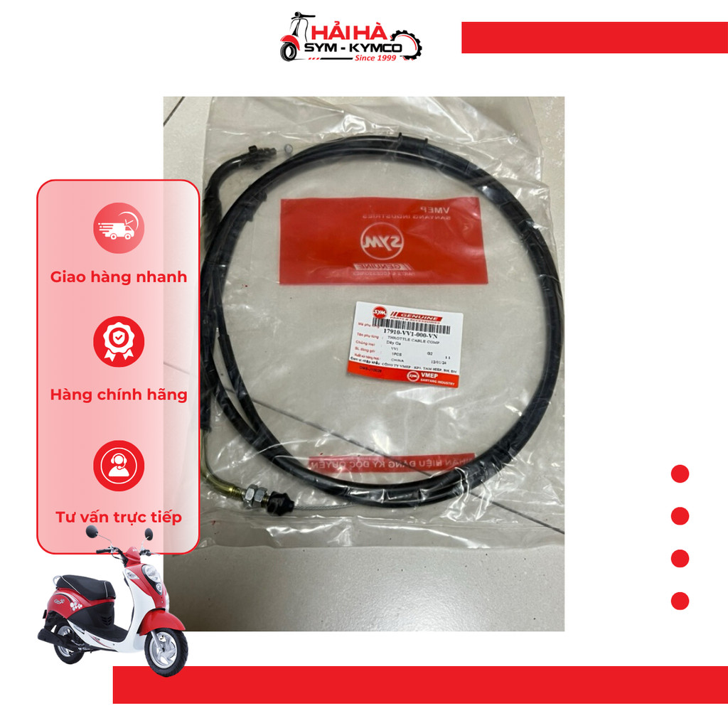 Dây ga xe Elite mã VV1 [Chính hãng SYM]