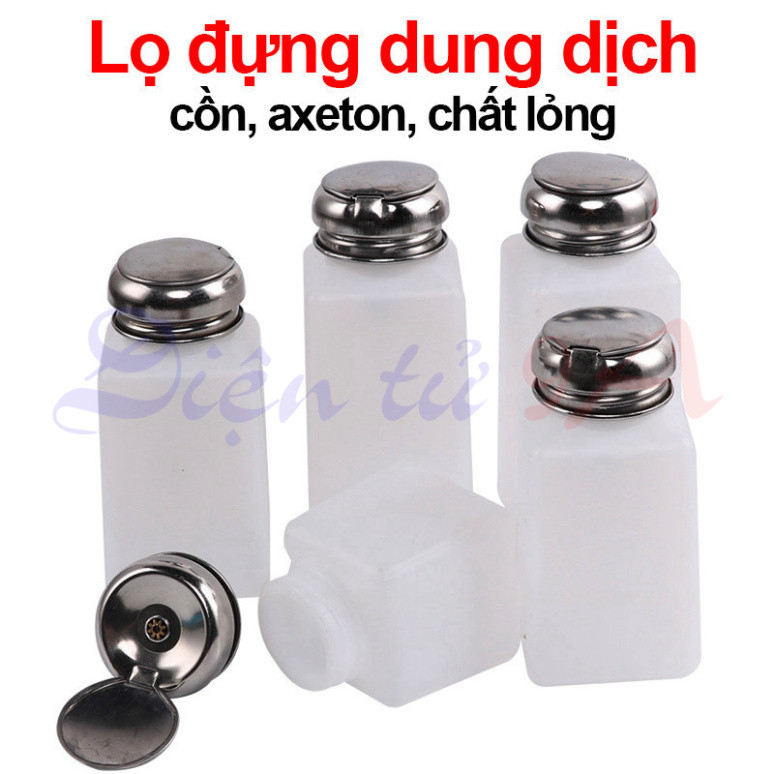 Lọ đựng dung dịch cồn, axeton, lọ chứa chất lỏng