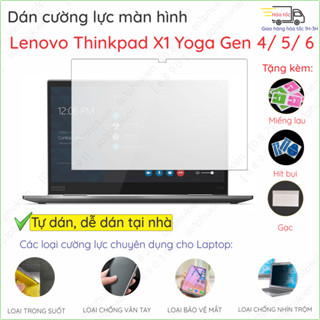 Dán màn hình cường lực Lenovo Thinkpad X1 Yoga Gen 1 2 3 4 5 6 7 8/ Titanium 20QA000FUS nano dẻo trong, nhám, nhìn trộm