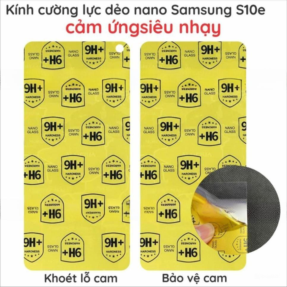 Kính cường lực dẻo nano Samsung s10e (galaxy s10e) siêu bền, cảm ứng nhạy