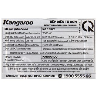 Bếp điện từ Kangaroo KG18IH2