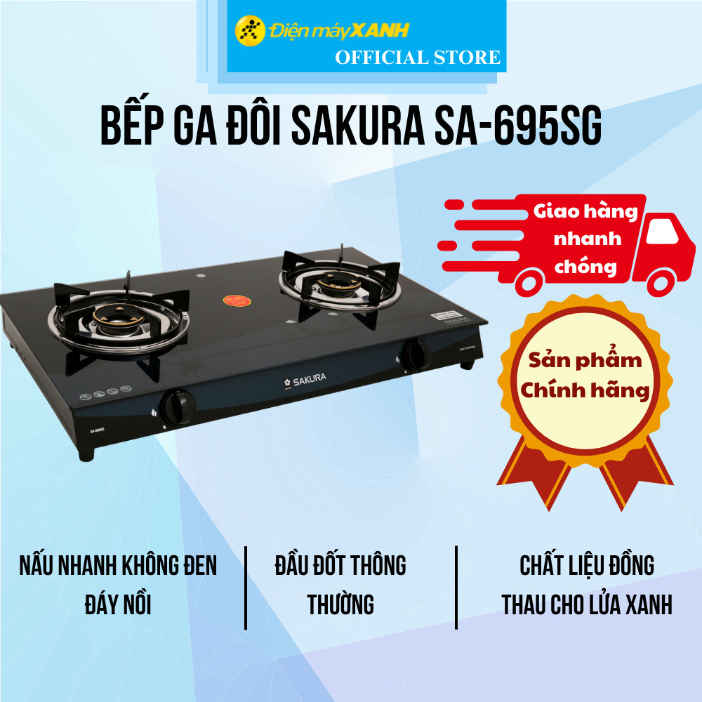 Bếp ga đôi Sakura SA-695SG
