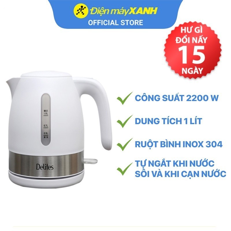 Bình siêu tốc Delites 1 lít ST10P01