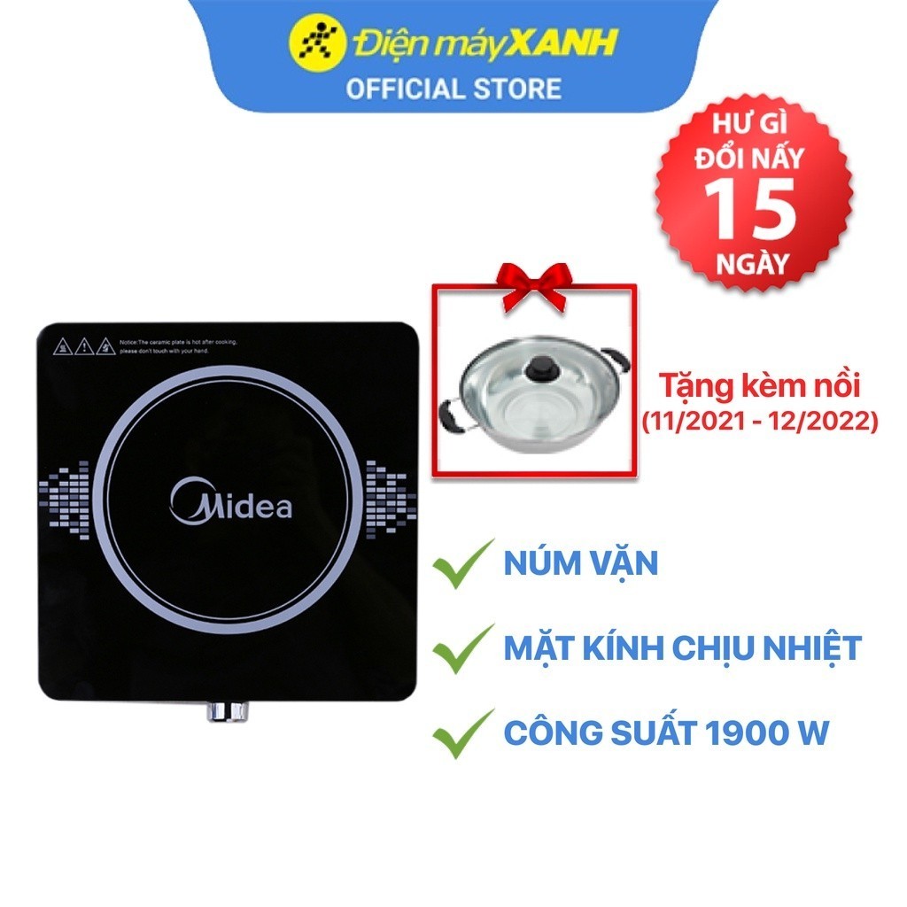 Bếp từ Midea MI-K1917EF Đen