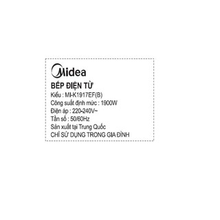 Bếp từ Midea MI-K1917EF Đen